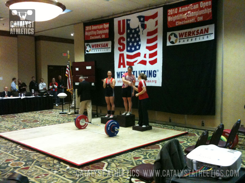 69kg women's winners at the 2010 American Open - Olympic Weightlifting, strength, conditioning, fitness, nutrition - Catalyst Athletics 