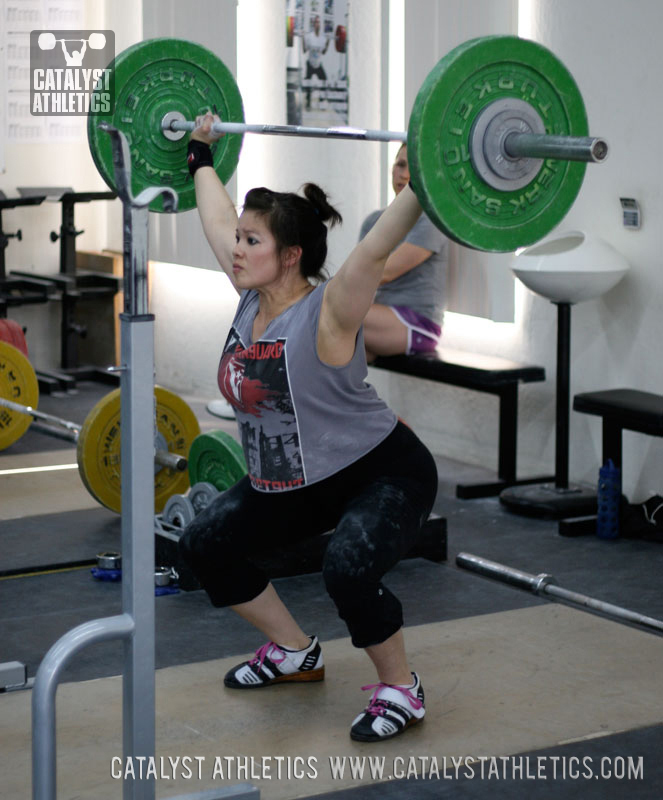 Aimee L. overhead squat - Olympic Weightlifting, strength, conditioning, fitness, nutrition - Catalyst Athletics 