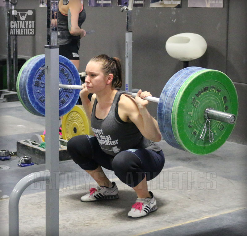 Alyssa Back Squat - Olympic Weightlifting, strength, conditioning, fitness, nutrition - Catalyst Athletics 