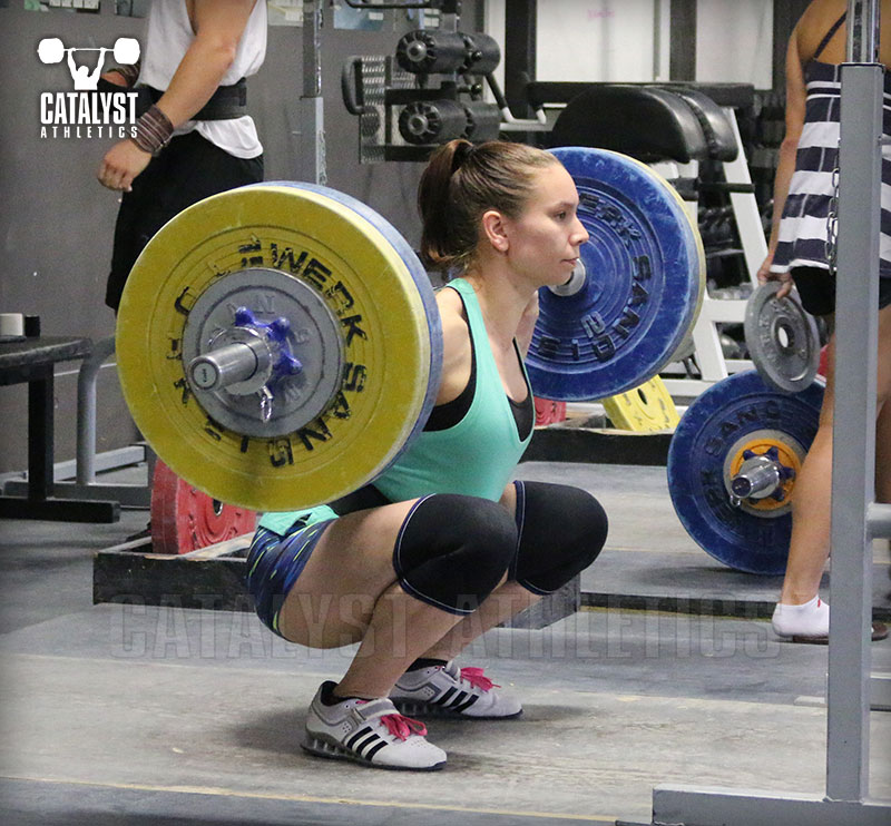 Alyssa back squat - Olympic Weightlifting, strength, conditioning, fitness, nutrition - Catalyst Athletics 
