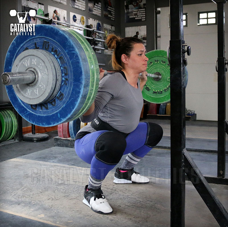 Jess back squat - Olympic Weightlifting, strength, conditioning, fitness, nutrition - Catalyst Athletics 