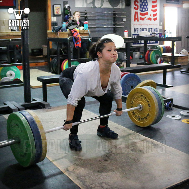 Lily clean pull - Olympic Weightlifting, strength, conditioning, fitness, nutrition - Catalyst Athletics 