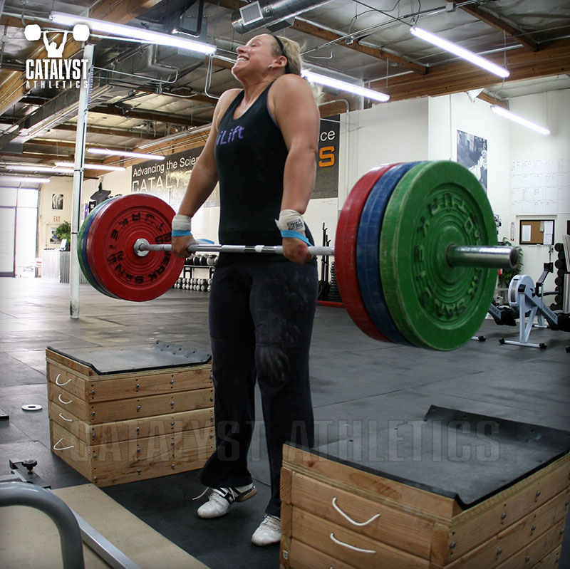 Kara block clean pull - Olympic Weightlifting, strength, conditioning, fitness, nutrition - Catalyst Athletics 
