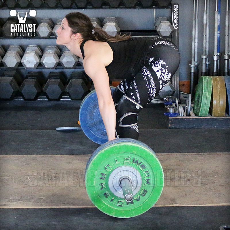 Erin stiff-legged deadlift - Olympic Weightlifting, strength, conditioning, fitness, nutrition - Catalyst Athletics 