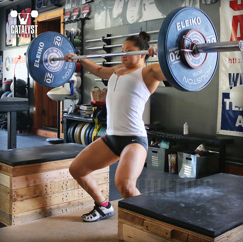 Lily block snatch - Olympic Weightlifting, strength, conditioning, fitness, nutrition - Catalyst Athletics 