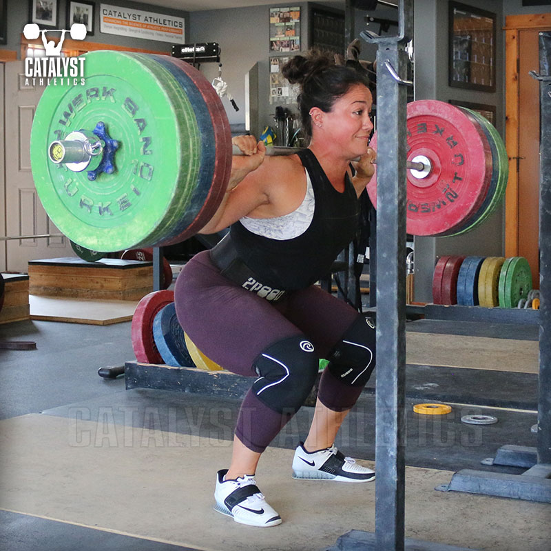 Laura back squat - Olympic Weightlifting, strength, conditioning, fitness, nutrition - Catalyst Athletics 