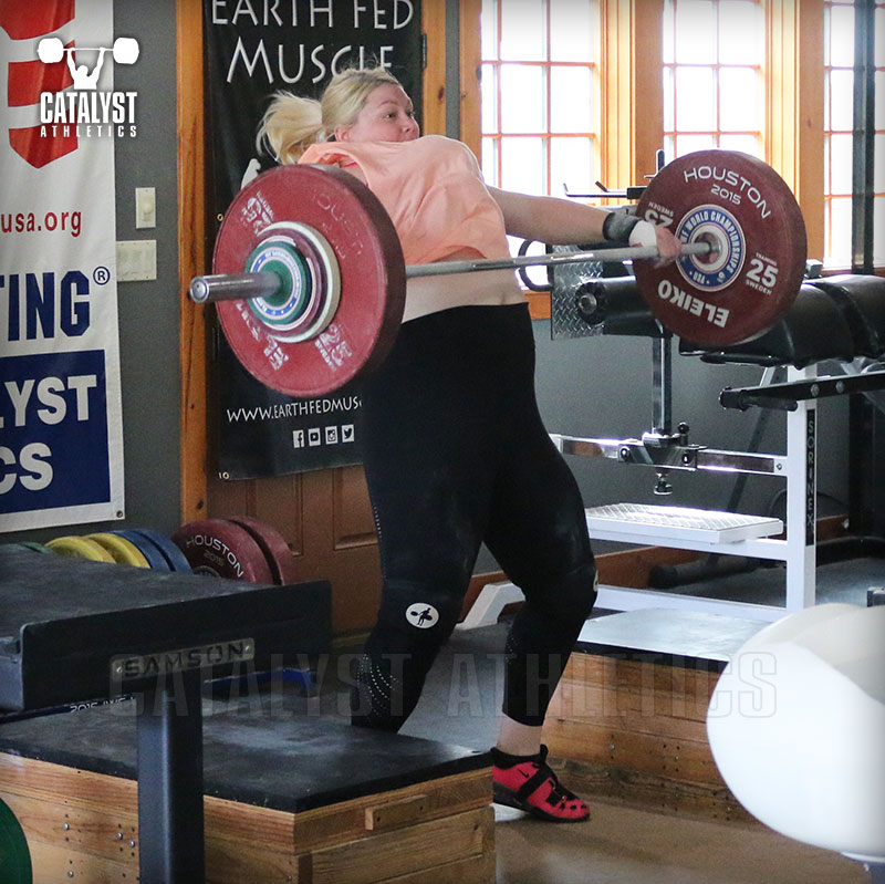 Katlin block snatch - Olympic Weightlifting, strength, conditioning, fitness, nutrition - Catalyst Athletics 