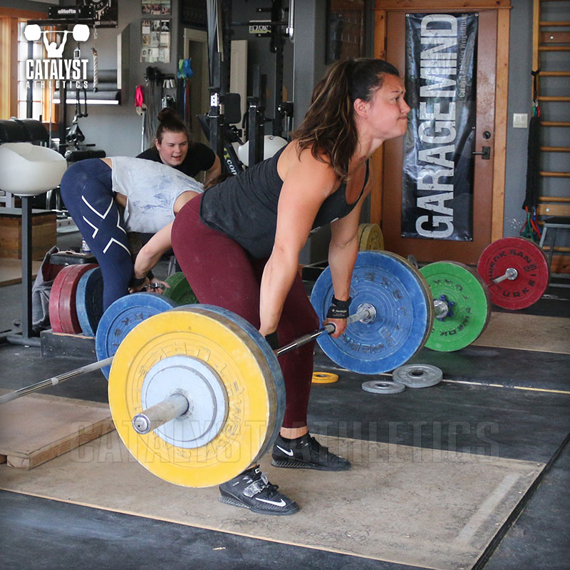 Steph clean pull - Olympic Weightlifting, strength, conditioning, fitness, nutrition - Catalyst Athletics 