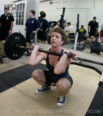 CrossFit Affiliate captain Lisbeth at the Catalyst Athletics weightlifting seminar in Boston - Olympic Weightlifting, strength, conditioning, fitness, nutrition - Catalyst Athletics