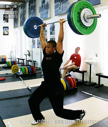 The mighty ass-kicking Tamara making an easy clean & jerk PR at last weekend's weightlifting seminar - Olympic Weightlifting, strength, conditioning, fitness, nutrition - Catalyst Athletics