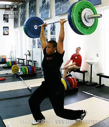 The mighty ass-kicking Tamara making an easy clean & jerk PR at last weekend's weightlifting seminar - Olympic Weightlifting, strength, conditioning, fitness, nutrition - Catalyst Athletics