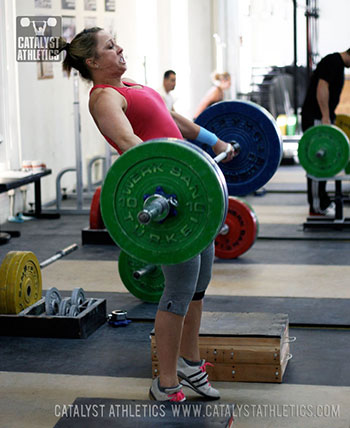 Aimee block snatch - Olympic Weightlifting, strength, conditioning, fitness, nutrition - Catalyst Athletics
