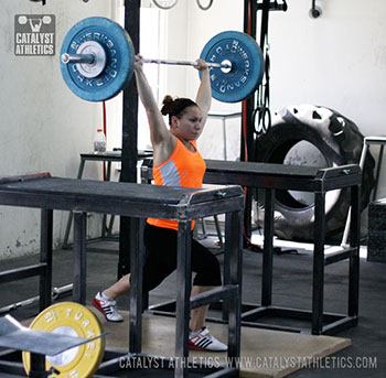 Alyssa split jerk - Olympic Weightlifting, strength, conditioning, fitness, nutrition - Catalyst Athletics