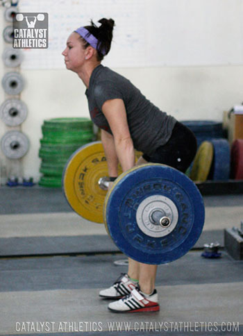 Alyssa Clean Pull - Olympic Weightlifting, strength, conditioning, fitness, nutrition - Catalyst Athletics