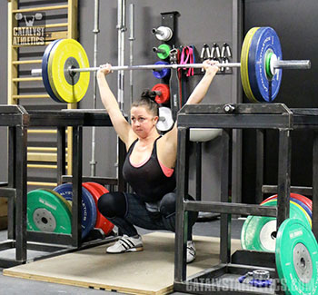 Aimee Close Grip OHS - Olympic Weightlifting, strength, conditioning, fitness, nutrition - Catalyst Athletics