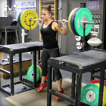 Alyssa jumping squat - Olympic Weightlifting, strength, conditioning, fitness, nutrition - Catalyst Athletics