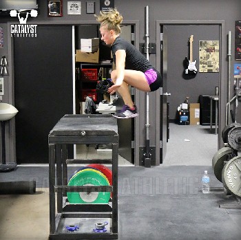 Stephanie box jump - Olympic Weightlifting, strength, conditioning, fitness, nutrition - Catalyst Athletics