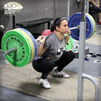 Alyssa back squat - Olympic Weightlifting, strength, conditioning, fitness, nutrition - Catalyst Athletics