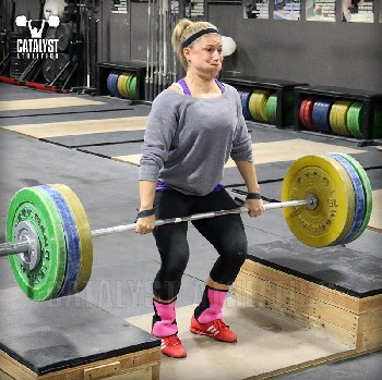 Danielle block clean pull - Olympic Weightlifting, strength, conditioning, fitness, nutrition - Catalyst Athletics