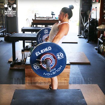 Lily block snatch - Olympic Weightlifting, strength, conditioning, fitness, nutrition - Catalyst Athletics