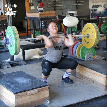 Lily block clean - Olympic Weightlifting, strength, conditioning, fitness, nutrition - Catalyst Athletics