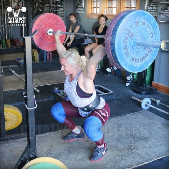 Sarabeth overhead squat - Olympic Weightlifting, strength, conditioning, fitness, nutrition - Catalyst Athletics