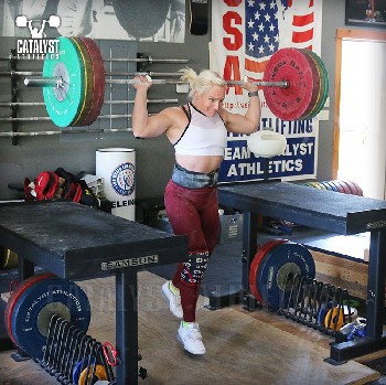 Sarabeth jerk behind the neck - Olympic Weightlifting, strength, conditioning, fitness, nutrition - Catalyst Athletics